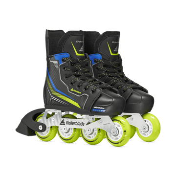 Rollerblade Dynamo Black/Lime/Blue – Pattini in Linea Junior Regolabili 32-35