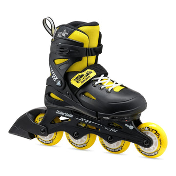 Rollerblade Fury Black/Yellow – Pattini in Linea Junior Regolabili 36,5-40,5