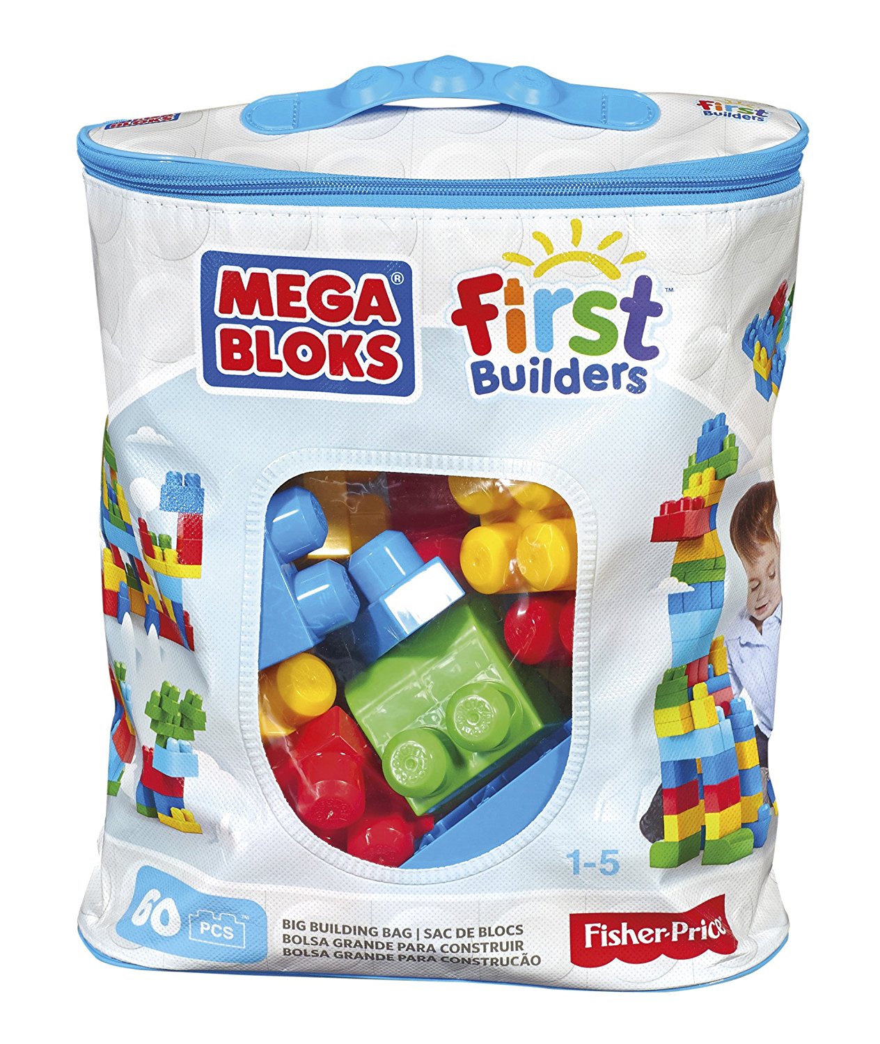 MEGA BLOKS SACCA MAXI 60PZ BLU