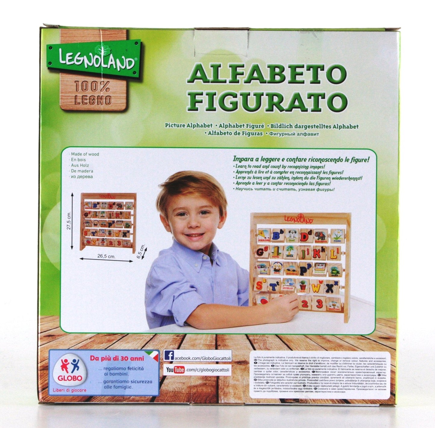 ALFABETIERE IN LEGNO 6 RIGHE