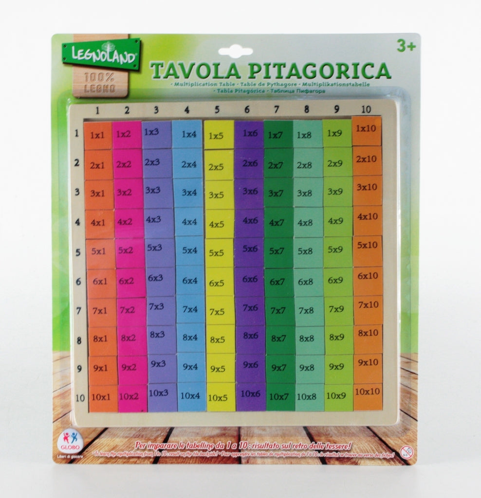 TAVOLA DELLE MOLTIPLICAZIONI LEGNO