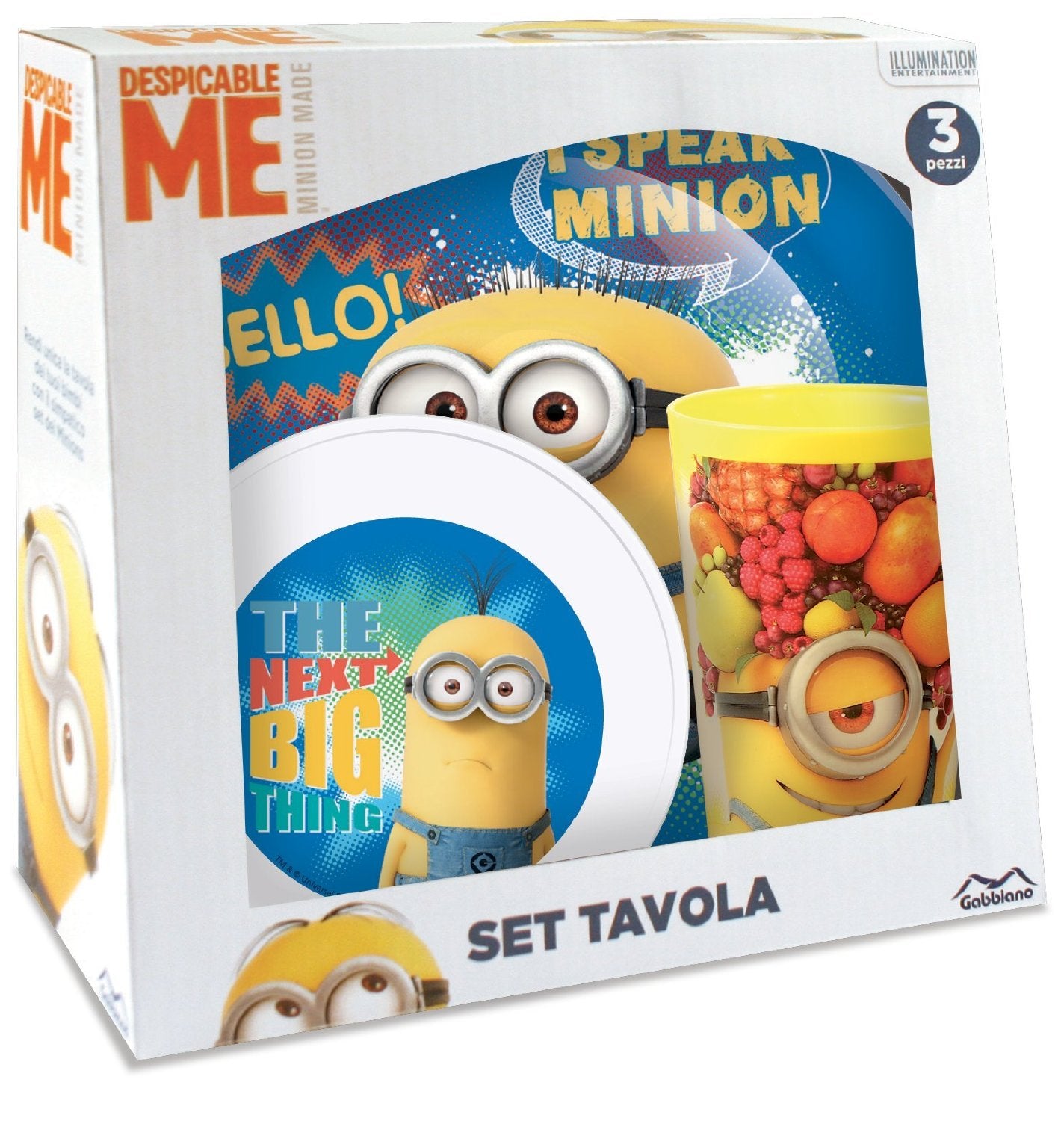 SET MELAMMINA MINIONS 3PZ