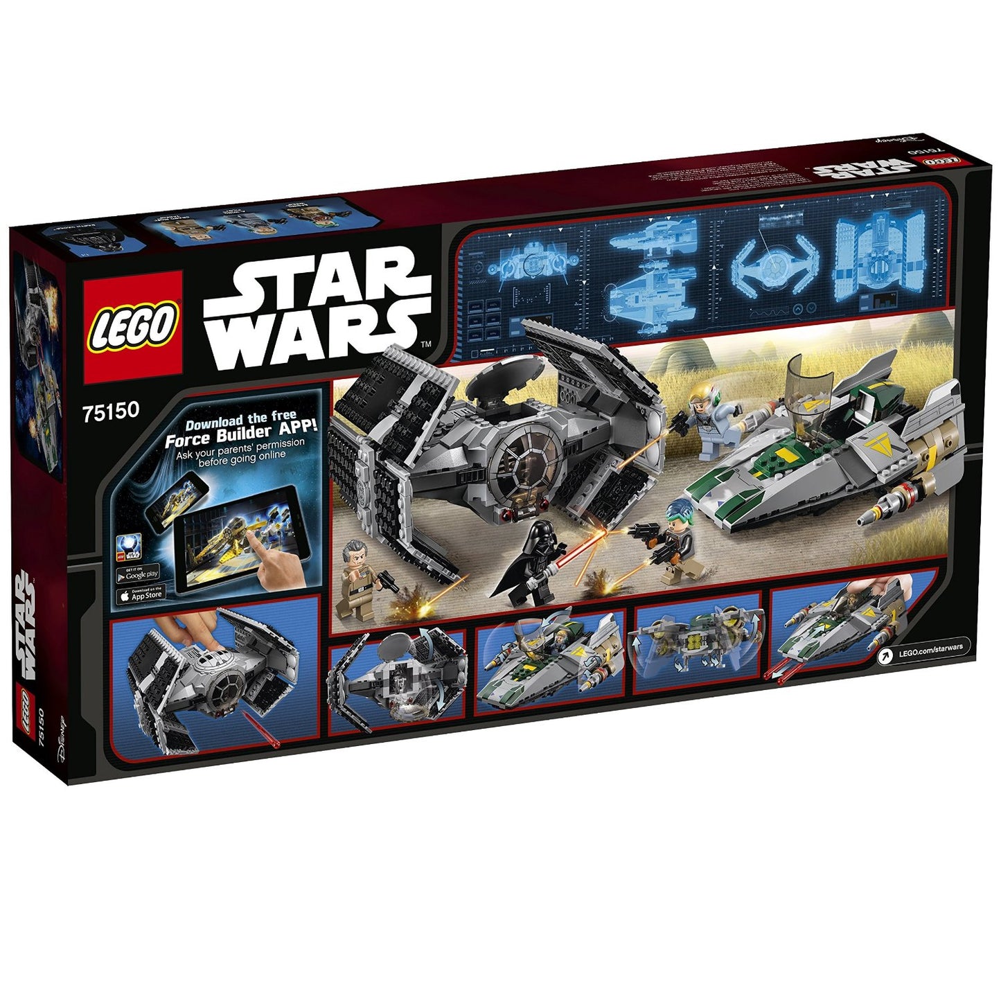 SW TIE ADVANCED DI VADER VS A-WING