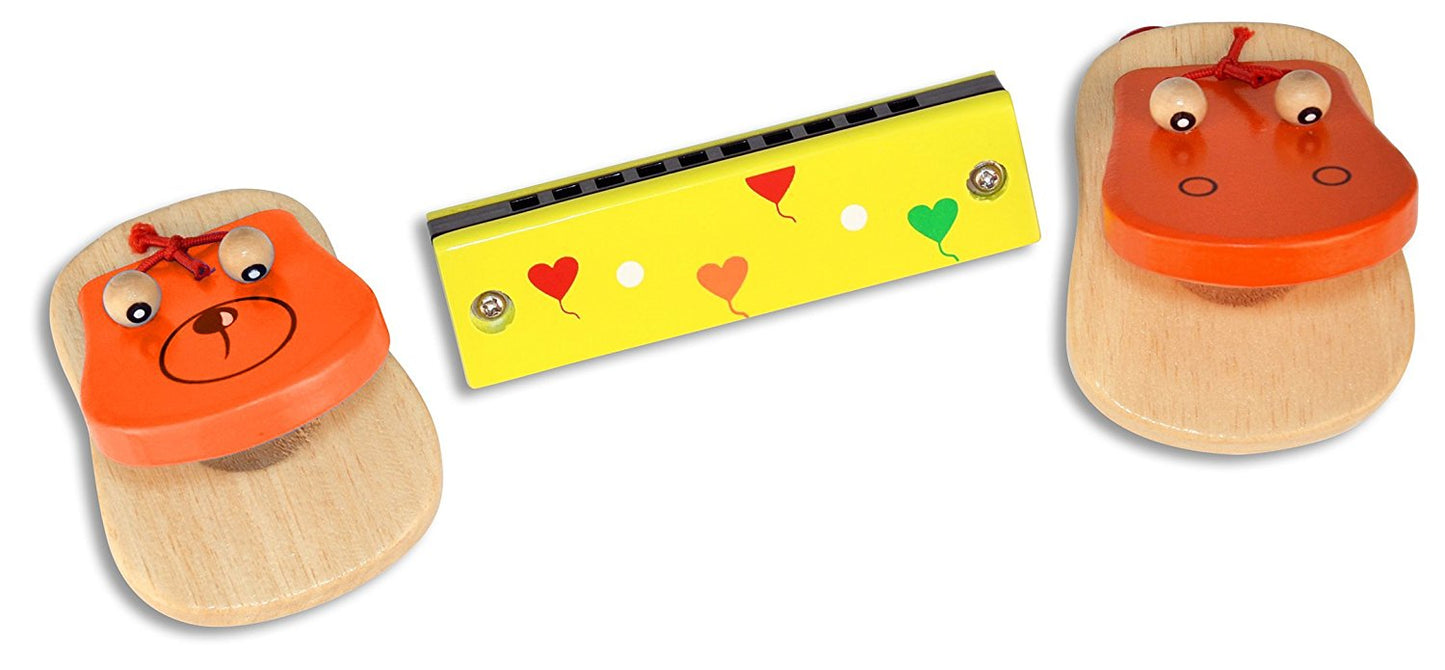 CASTAGNETTE E ARMONICA LEGNO