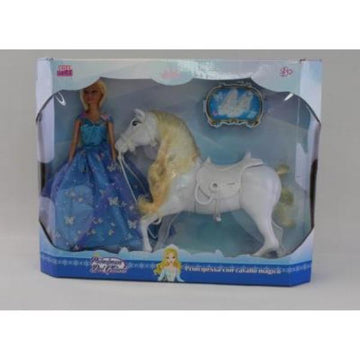 BAMBOLA PRINCIPESSA CON CAVALLO