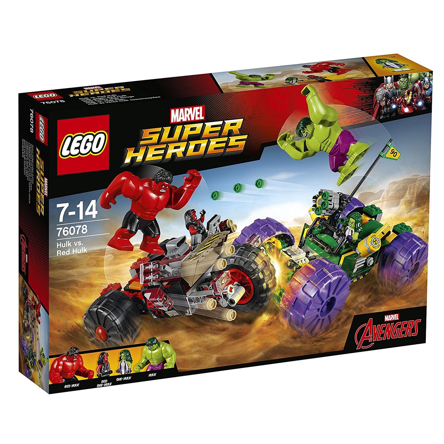 HULK CONTRO RED HULK S.HEROES 76078