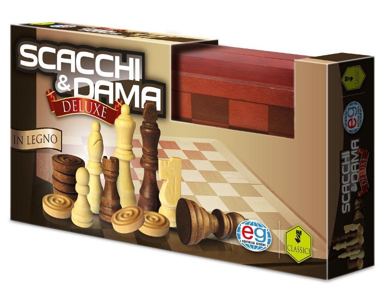 DAMA E SCACCHI IN LEGNO DELUXE