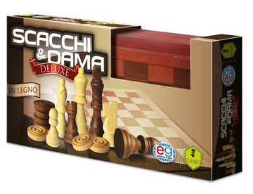 DAMA E SCACCHI IN LEGNO DELUXE