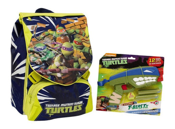 ZAINO EST.MUL.TURTLES C/GADG.16