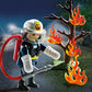 POMPIERE CON ALBERO IN FIAMME PY909