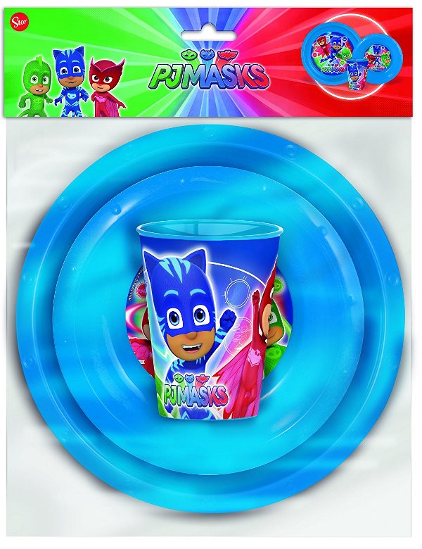 PJMASKS SET PIATTIE BICCHIERE