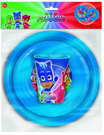 PJMASKS SET PIATTIE BICCHIERE