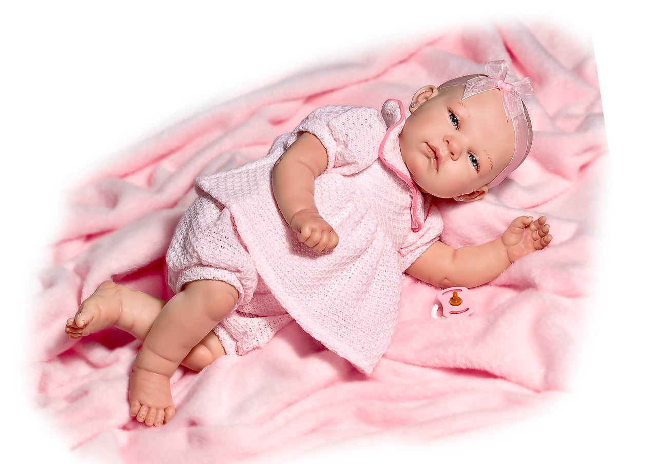 REBORN VALENTINA VESTITO ROSA 45CM
