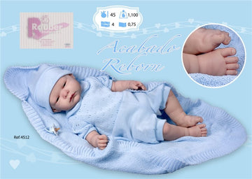BAMBOLOTTO CARLOS LANA AZZURRO 45CM