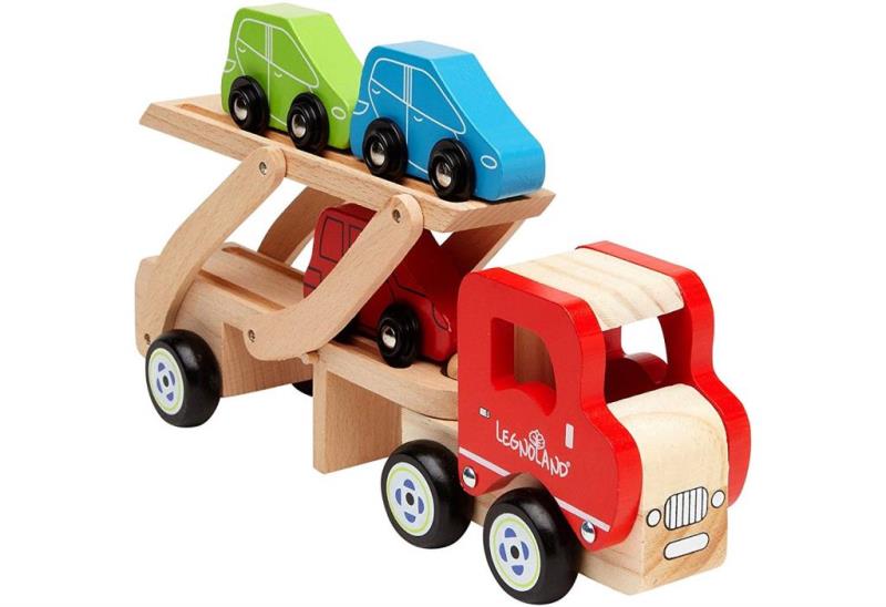 CAMION PORTAUTO IN LEGNO C/3 AUTO