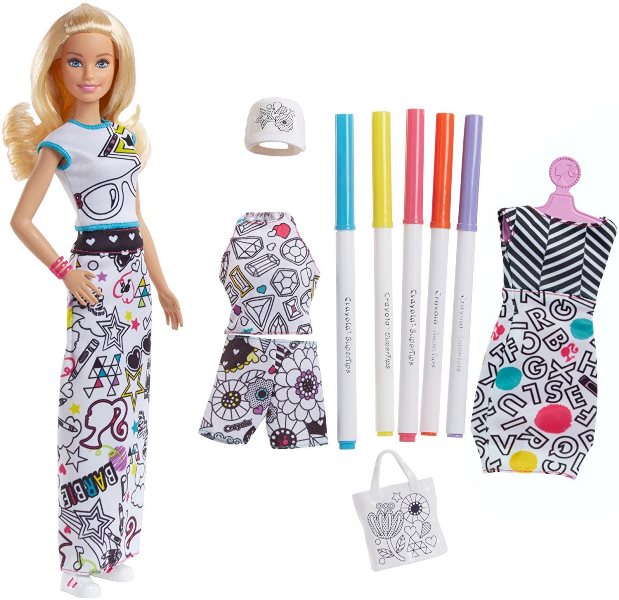 BARBIE CRAYOLA COLORA MODA
