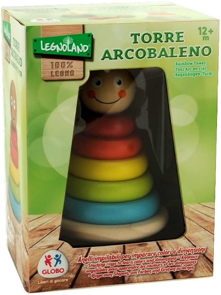 TORRE ANELLI IN LEGNO C/5 ANELLI