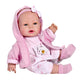 BEBE CARLA C/MONO CHAQUE ROSA 33CM