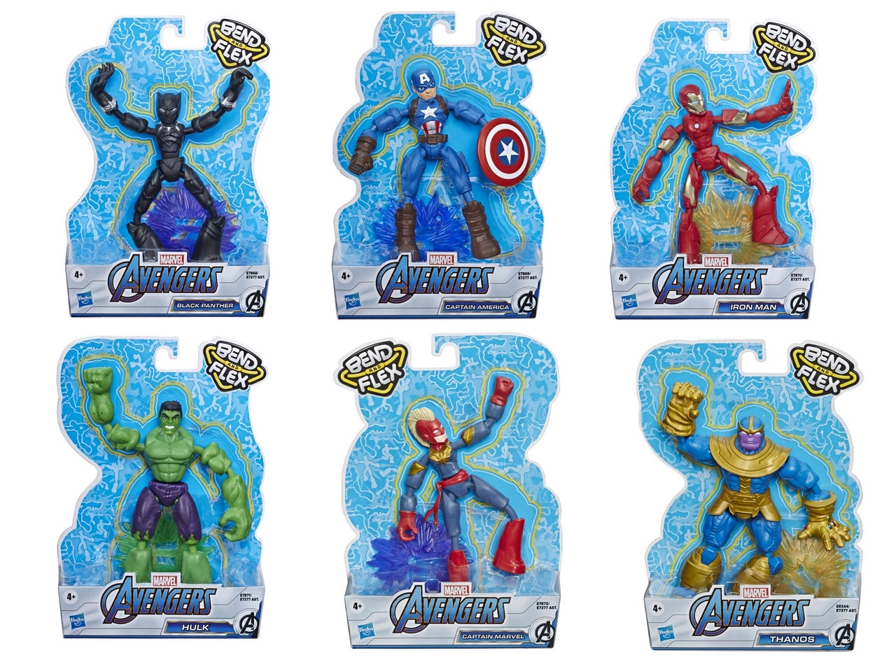 AVENGERS BENDY FIGURE AST.