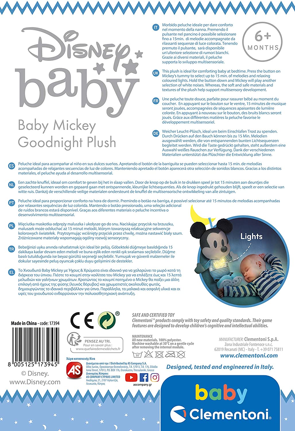 BABY MICKEY SOOTHING PELUCHE