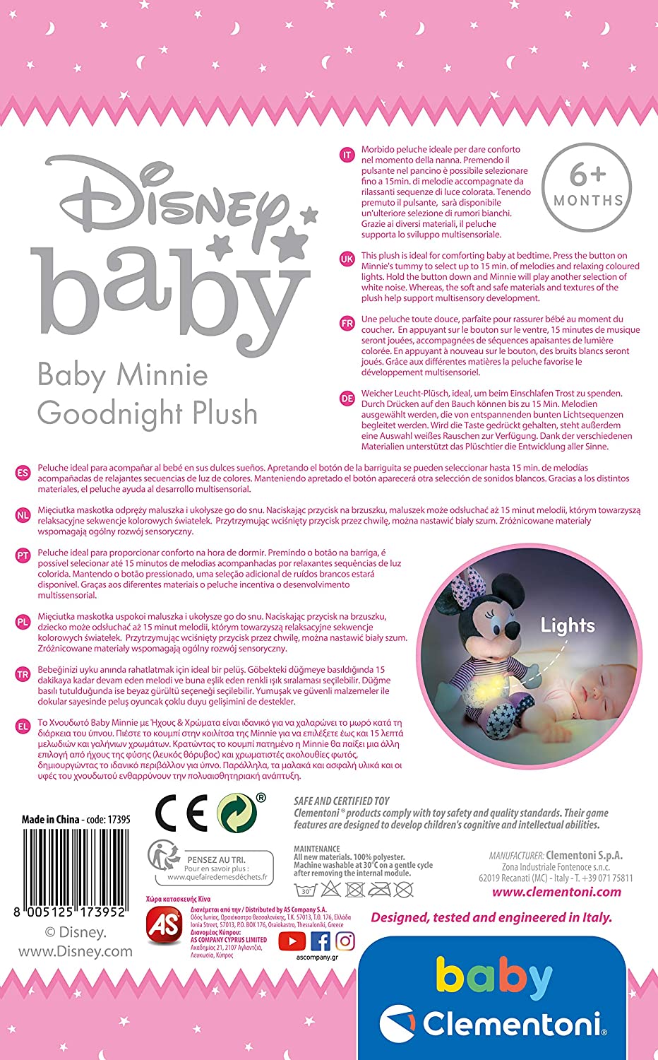 BABY MINNIE SOOTHING PELUCHE