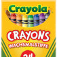 CRAYONS 24 PASTELLI A CERA