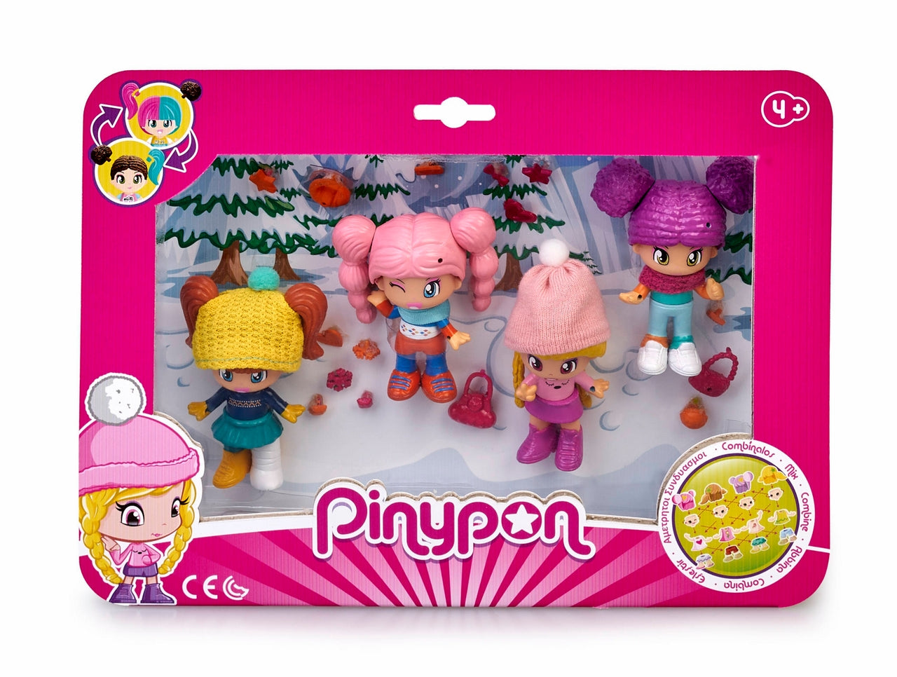PINYPON 4 PERSONAGGI NEVE