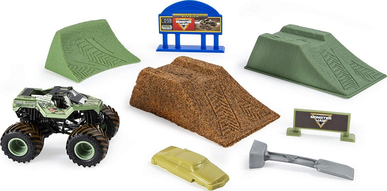 MONSTER JAM AUTO C/SABBIA PLAYSET