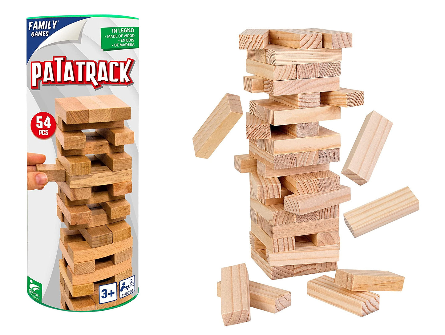 GIOCO PATATRACK IN LEGNO 54PZ TUBO