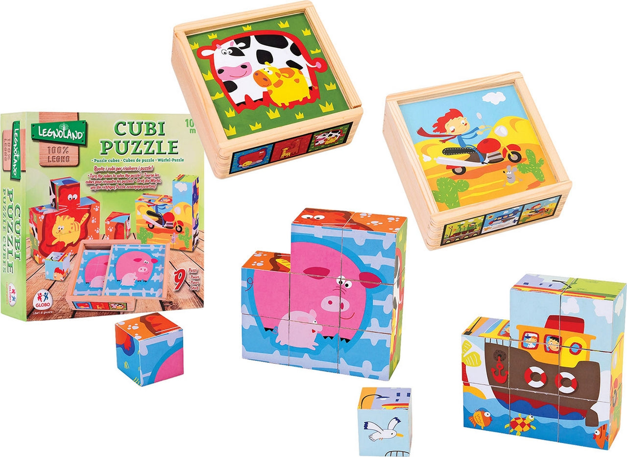 PUZZLE CUBI IN LEGNO 9PZ