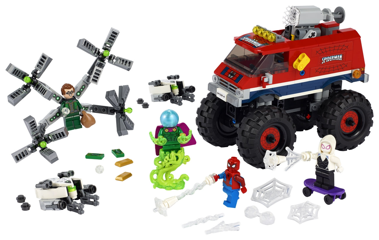 MONSTER TRUCK SPIDERMAN VS MYSTERIO