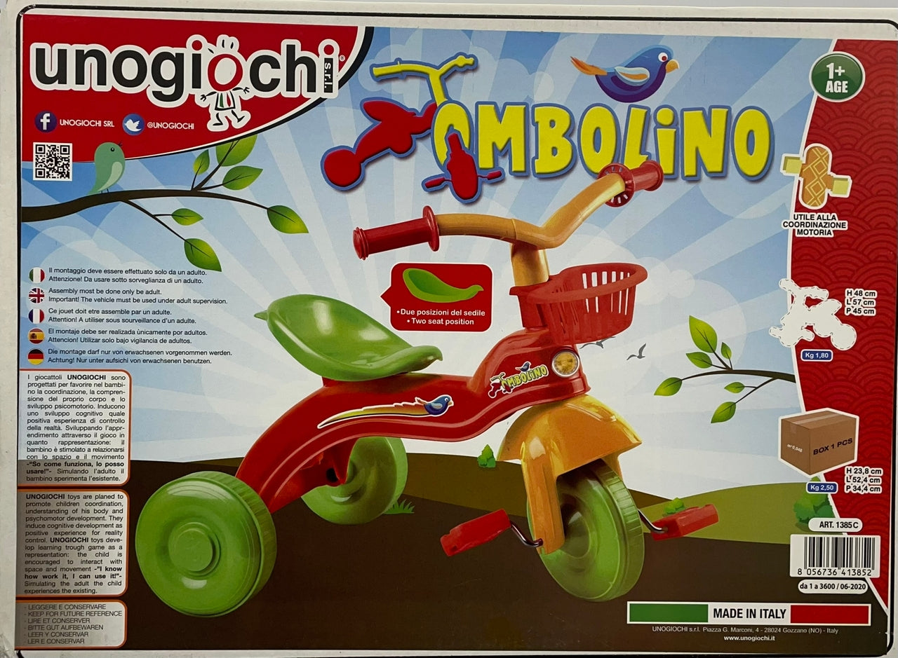 TRICICLO TOMBOLINO UNOGIOCHI