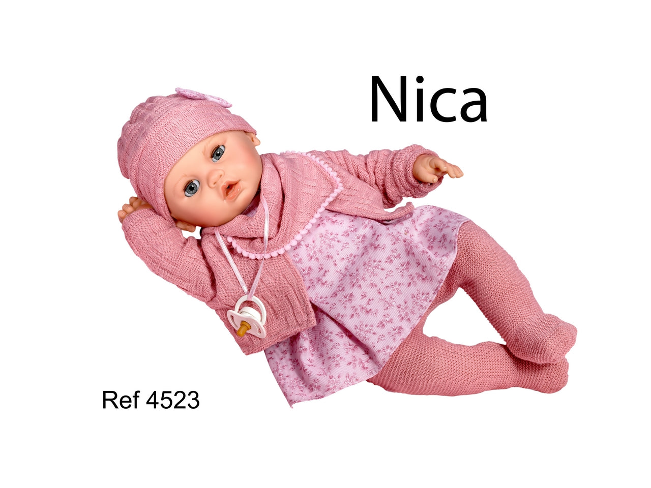 REBORN NICA VESTITO ROSA 46CM 1,5KG