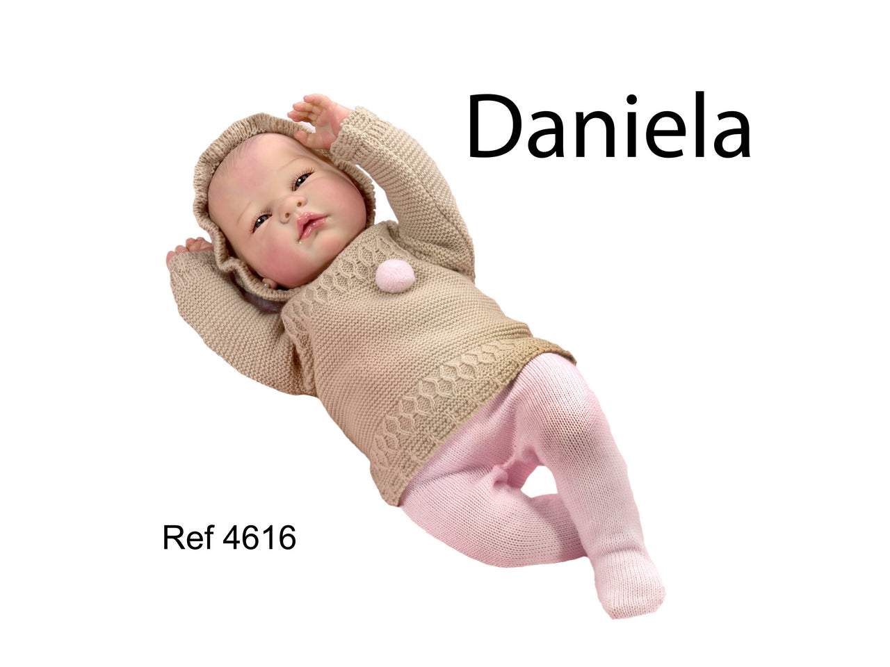 REBORN DANIELA BEIGE/ROSA 46CM 1,9K
