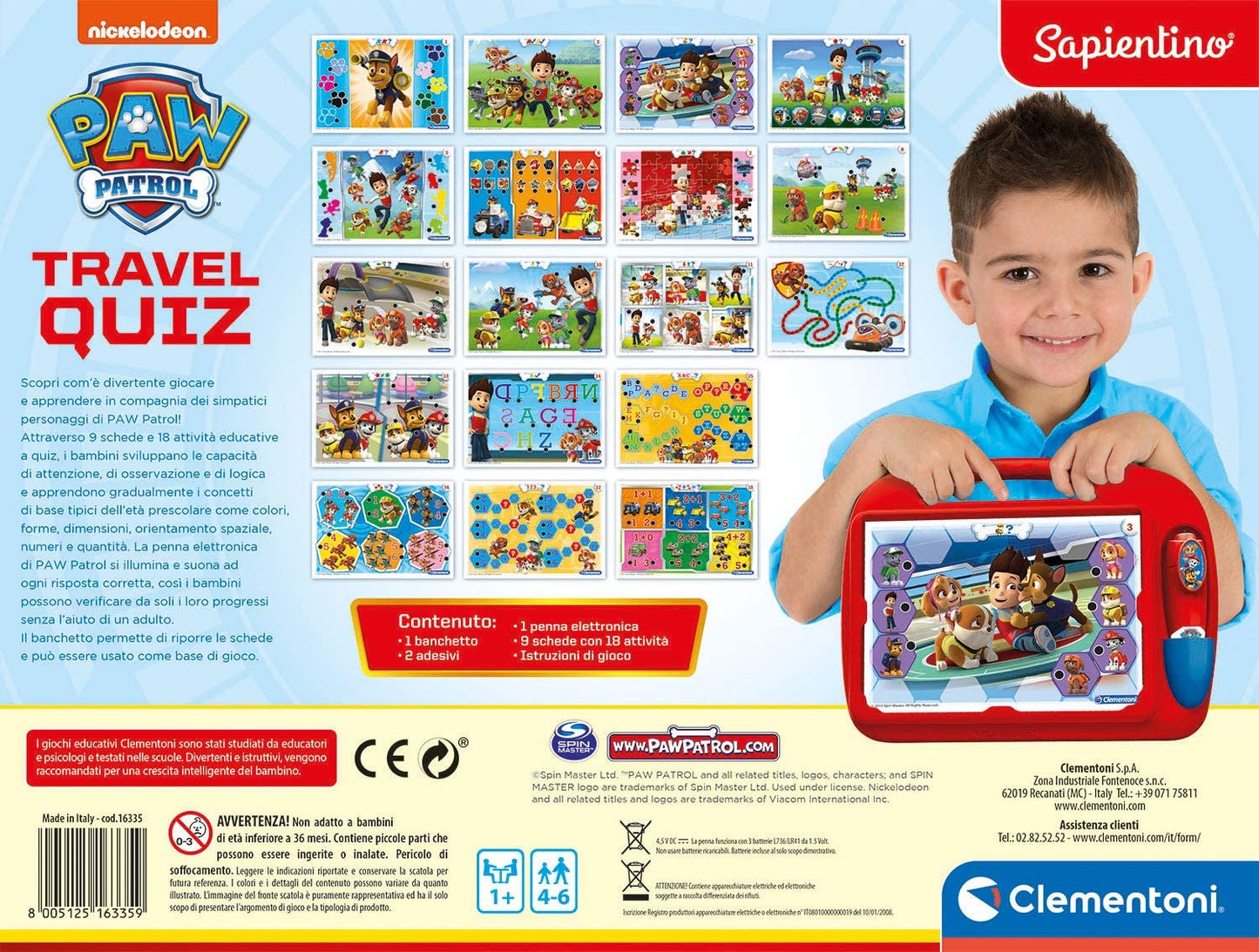 SAPIENTINO TRAVEL QUIZ PAW PATROL