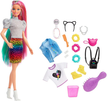BARBIE CAPELLI ARCOBALENO MULTICOLO