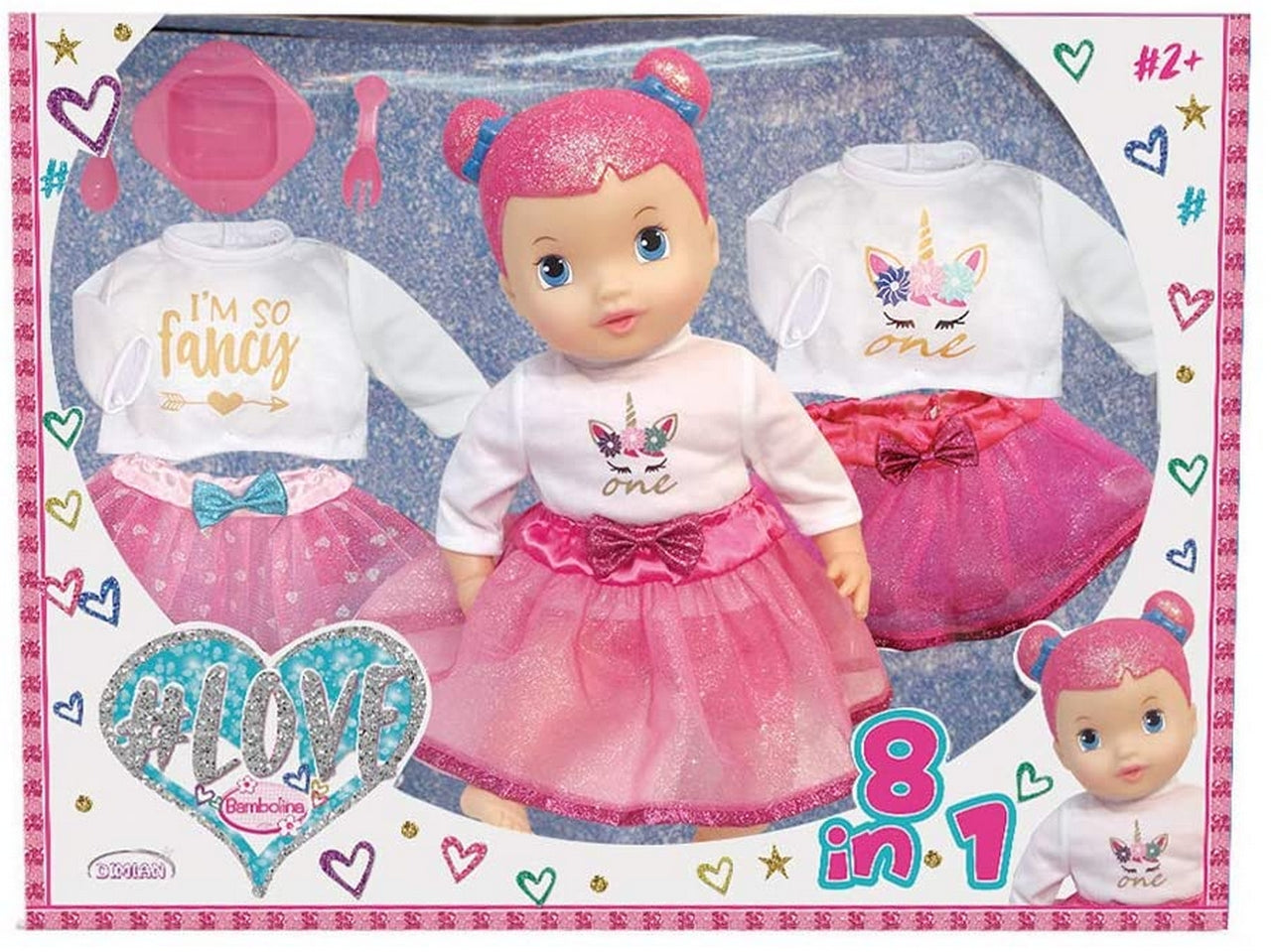 BAMBOLA LOVE 38CM SET 8IN1 VEST.C/A