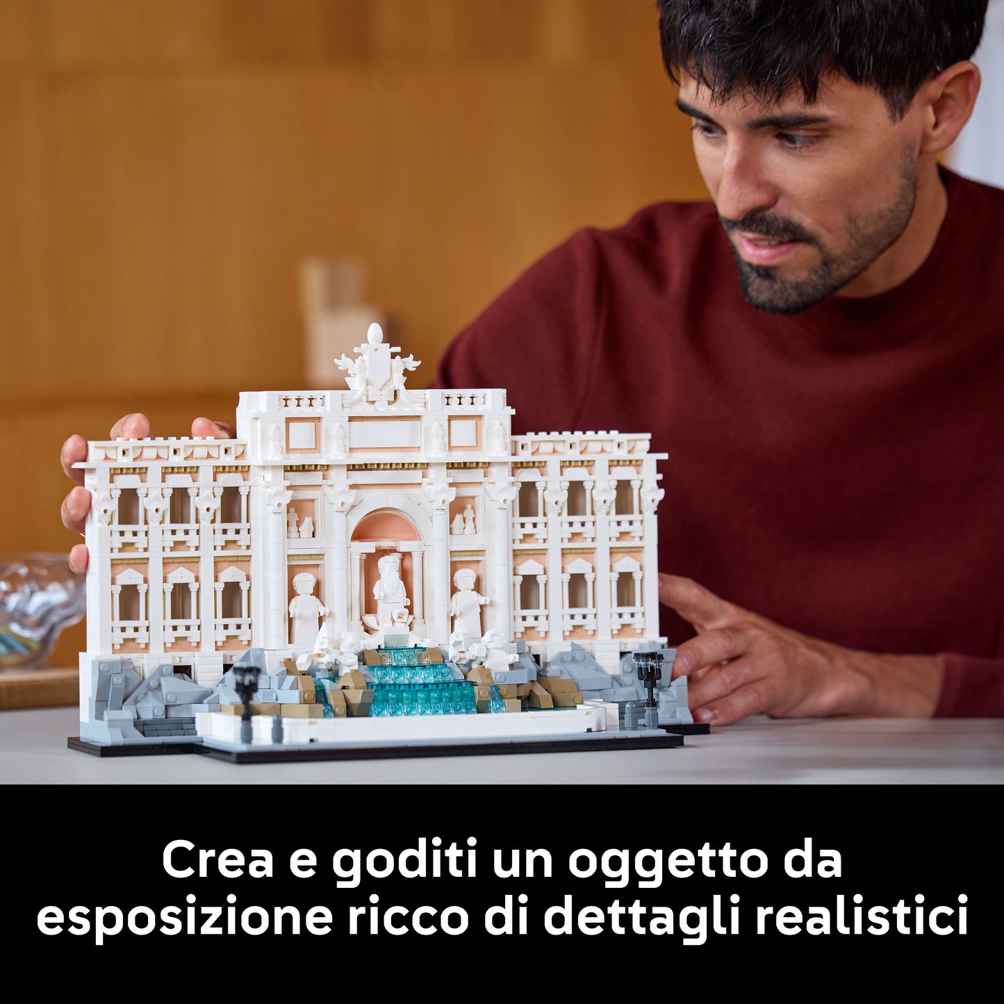 LEGO Architecture Fontana di Trevi - Kit Modellismo di Monumenti Barocchi con Facciata di Palazzo Poli e Sculture - Fai da Te per Adulti da Collezione - Regalo Uomo o Donna Amanti della Storia - 21062