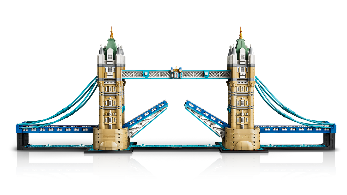LEGO Architecture 21067 Tower Bridge, Kit Modellismo per Adulti Fai da Te, Miniatura Monumento 3D, Idea Regalo da Collezione