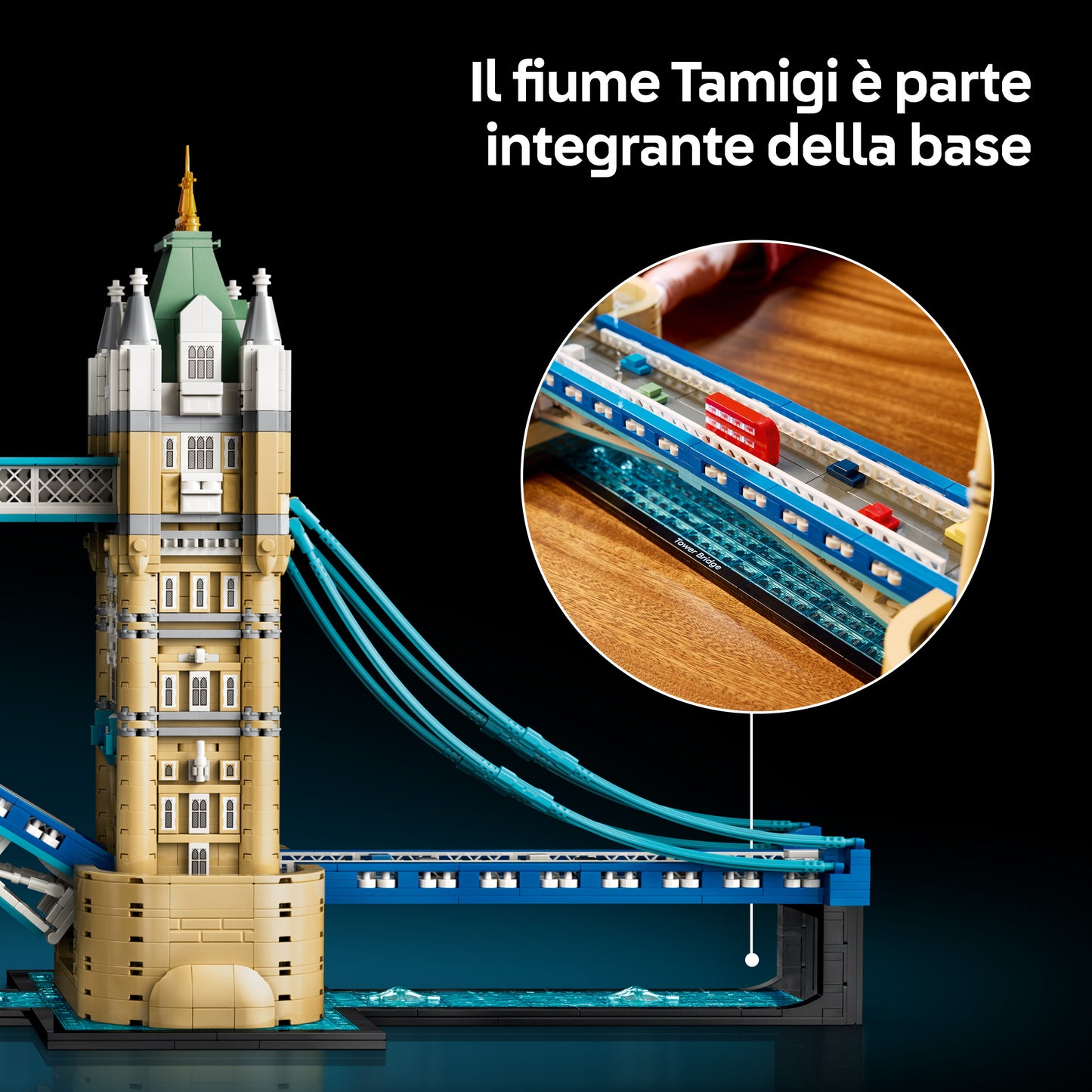 LEGO Architecture 21067 Tower Bridge, Kit Modellismo per Adulti Fai da Te, Miniatura Monumento 3D, Idea Regalo da Collezione
