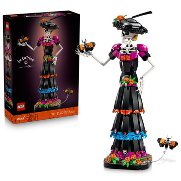 LEGO Ideas 21372 La Catrina, Kit Modellismo per Adulti con Scheletro, Fiori Finti e Farfalle Monarca, Idea Regalo Fai da Te