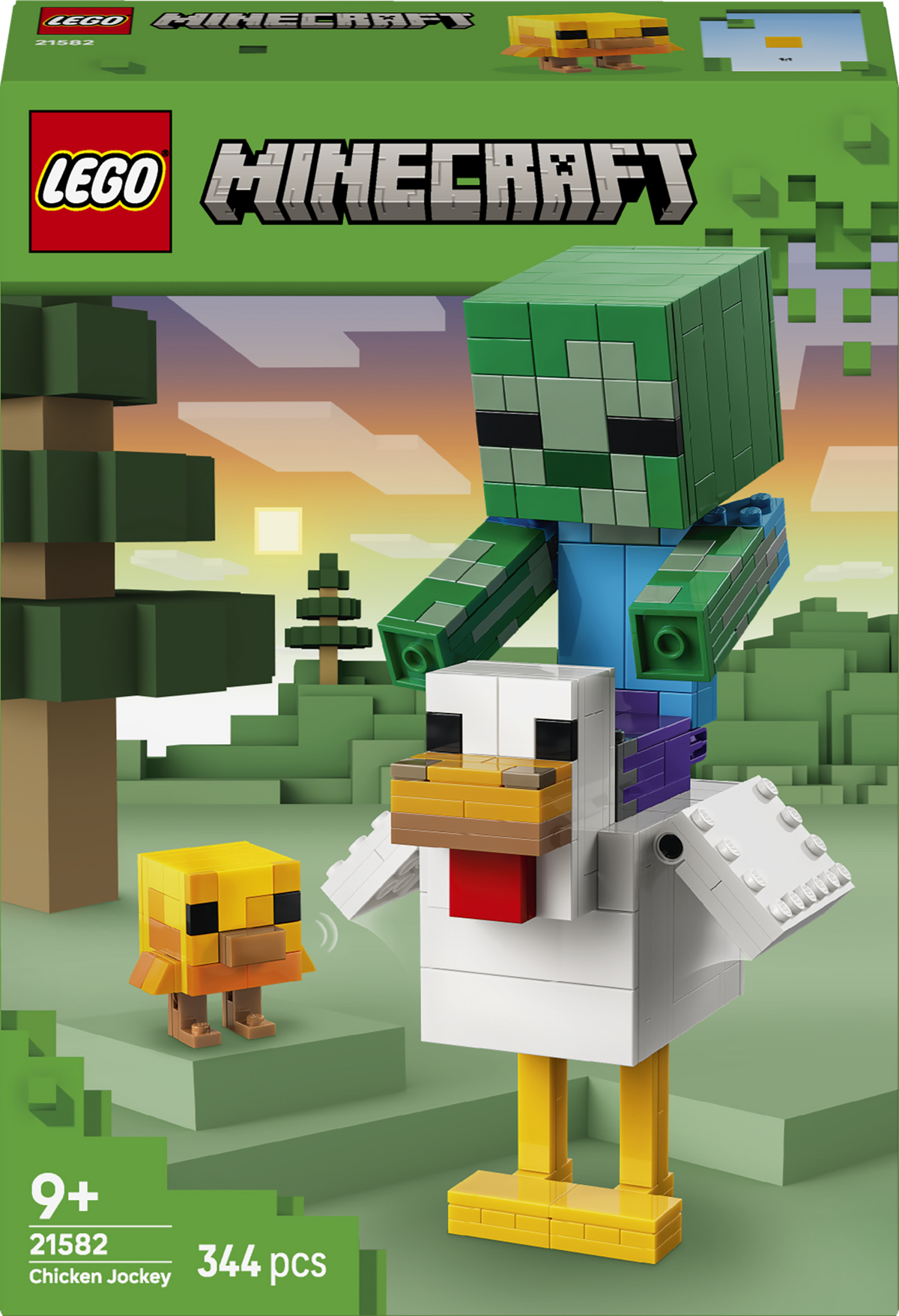 LEGO Minecraft 21582 Fantino di Polli, Giocattolo 3D con 3 Personaggi, Decorazione Cameretta, Regalo per Gamer e Bambini 9+