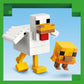 LEGO Minecraft 21582 Fantino di Polli, Giocattolo 3D con 3 Personaggi, Decorazione Cameretta, Regalo per Gamer e Bambini 9+