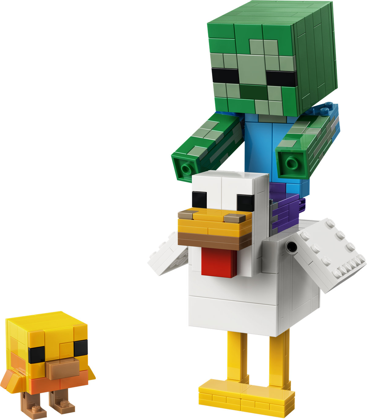 LEGO Minecraft 21582 Fantino di Polli, Giocattolo 3D con 3 Personaggi, Decorazione Cameretta, Regalo per Gamer e Bambini 9+