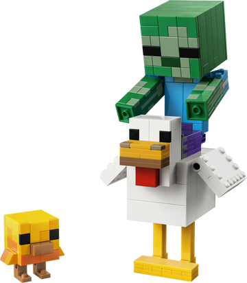 LEGO Minecraft 21582 Fantino di Polli, Giocattolo 3D con 3 Personaggi, Decorazione Cameretta, Regalo per Gamer e Bambini 9+
