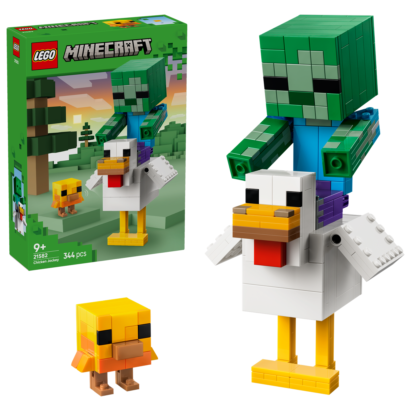 LEGO Minecraft 21582 Fantino di Polli, Giocattolo 3D con 3 Personaggi, Decorazione Cameretta, Regalo per Gamer e Bambini 9+