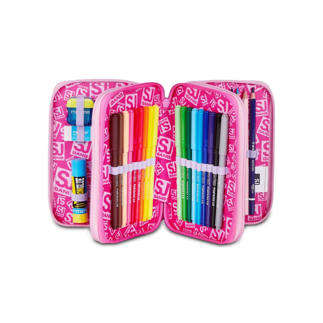 AST. 3 ZIP SJ GANG FLUFFY PINK GIRL