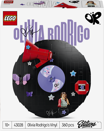 LEGO Editions 43028 Vinile di Olivia Rodrigo, Giocattolo con Modello di Disco, Minifigure e Accessori, Regalo Creativo da 10+