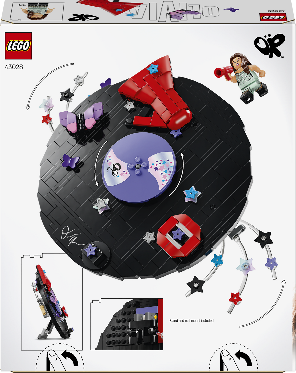 LEGO Editions 43028 Vinile di Olivia Rodrigo, Giocattolo con Modello di Disco, Minifigure e Accessori, Regalo Creativo da 10+