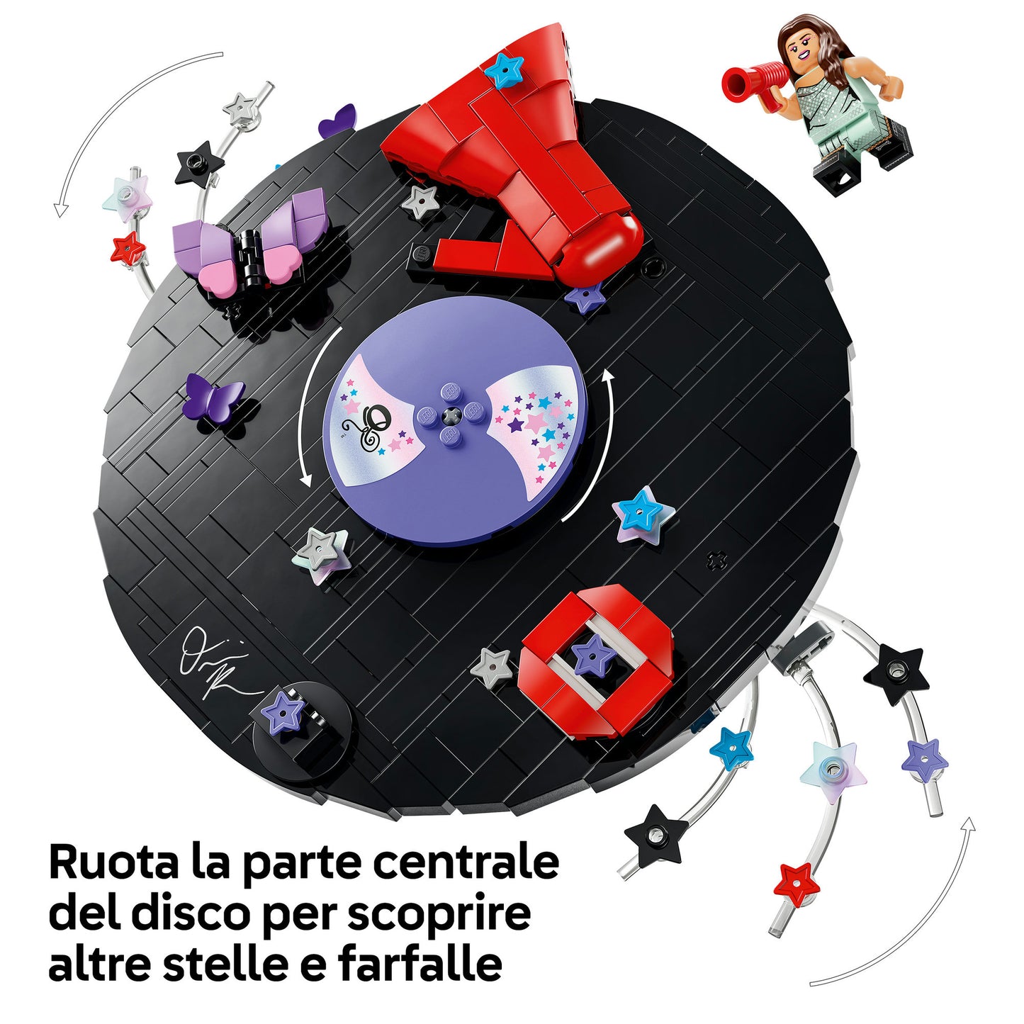 LEGO Editions 43028 Vinile di Olivia Rodrigo, Giocattolo con Modello di Disco, Minifigure e Accessori, Regalo Creativo da 10+
